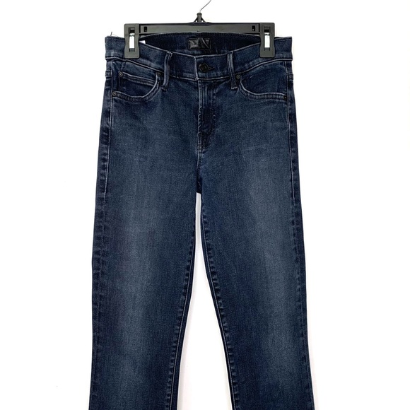 MOTHER Rascal Ankle Snippet Cropped Jeans in BLACKBIRD SIZE 24 - Picture 7 of 15